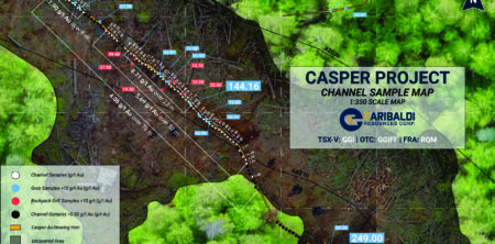 Garibaldi Channel Sample from Casper Assays 93.29 g/t Gold, Casper Trench Returns 5.69 g/t Gold Over 52 Meters